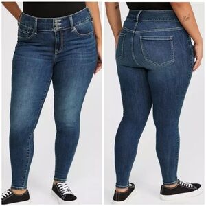 Torrid Jegging High-Rise Skinny Jean Blue Grotto 22R NWOT 43275538